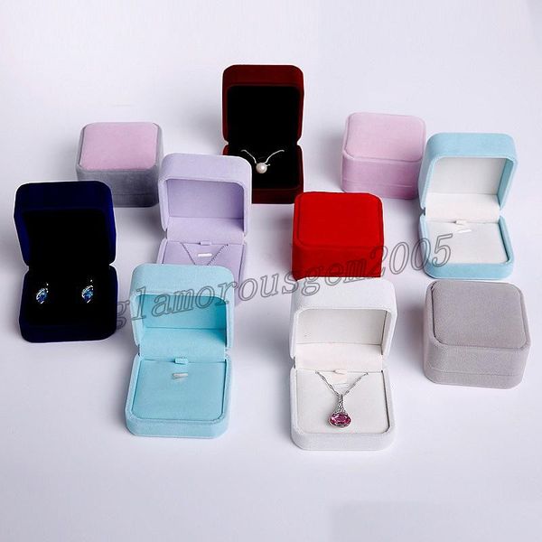 high-grade necklace box velvet pendant box fashion earrings case solid color jewelry boxes 10 style valentine's day gift packaging, Black;white
high-grade necklace box velvet pendant box fashion earrings case solid color jewelry boxes 10 style valentine's day gift packaging, Black;white