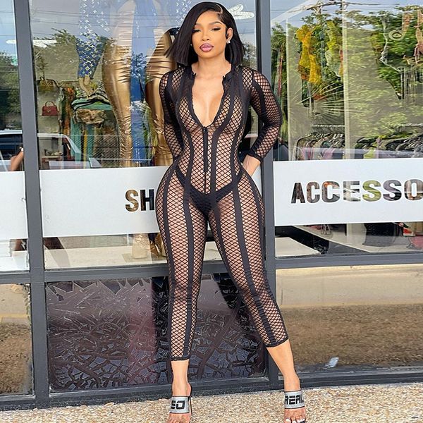 mesh sheer long sleeve jumpsuit for women 2022 fashion y2k clothing night club bodycon rompers outfits, Black;white
mesh sheer long sleeve jumpsuit for women 2022 fashion y2k clothing night club bodycon rompers outfits, Black;white