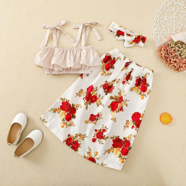 sweet girls clothes fashion 2021 kids summera pricot skirt and headwear set vetement fille 3 piece sets clothing, White
sweet girls clothes fashion 2021 kids summera pricot skirt and headwear set vetement fille 3 piece sets clothing, White