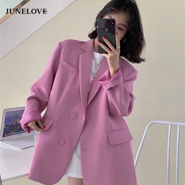 women's suits & blazers junelove women pink casual purple double breasted blazer notched collar long sleeve loose jacket fashion tide a, White;black
women's suits & blazers junelove women pink casual purple double breasted blazer notched collar long sleeve loose jacket fashion tide a, White;black