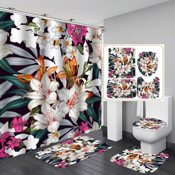 shower curtains colorful lily curtain flower tropicl ins with non slip rug mat bathroom waterproof polyester home decor 180x180
shower curtains colorful lily curtain flower tropicl ins with non slip rug mat bathroom waterproof polyester home decor 180x180