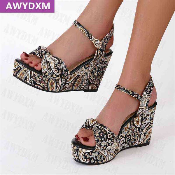 sandals print women wedges bohemian high heels shoes summer thick platform pumps fashion party slippers slides mujer 220310, Black
sandals print women wedges bohemian high heels shoes summer thick platform pumps fashion party slippers slides mujer 220310, Black