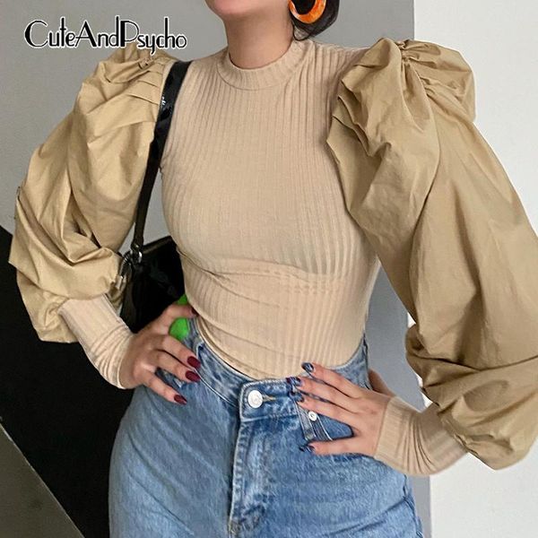 women's t-shirt vintage puff sleeves cute autumn tshirts retro solid korean slim casual patchwork chic fashion basic outfits cuteandps, White
women's t-shirt vintage puff sleeves cute autumn tshirts retro solid korean slim casual patchwork chic fashion basic outfits cuteandps, White