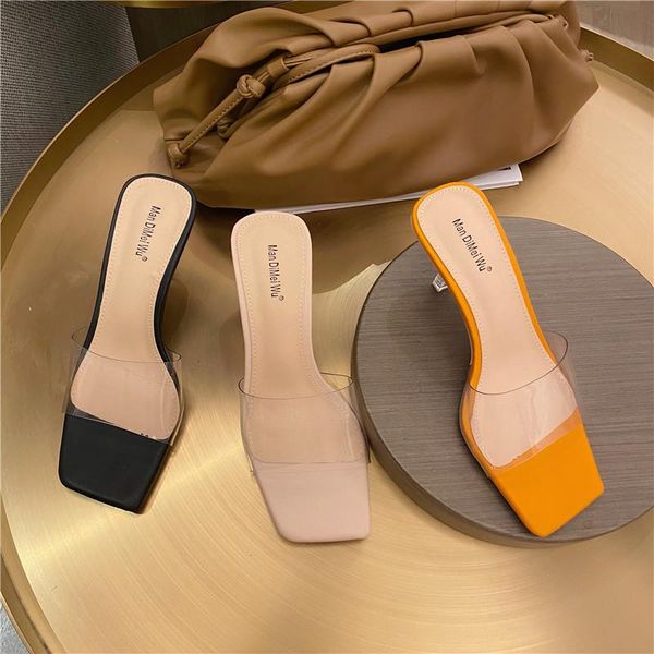summer fashion crystal diamond slides clear pvc transparent slippers women shoes peep toe thin hihg heels mules dress pumps, Black
summer fashion crystal diamond slides clear pvc transparent slippers women shoes peep toe thin hihg heels mules dress pumps, Black