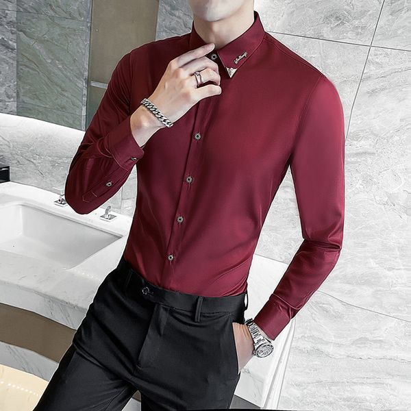 men's casual shirts 6xl solid color lapel male british business slim fit long sleeve men white shirt camisa social masculina jk6t, White;black
men's casual shirts 6xl solid color lapel male british business slim fit long sleeve men white shirt camisa social masculina jk6t, White;black