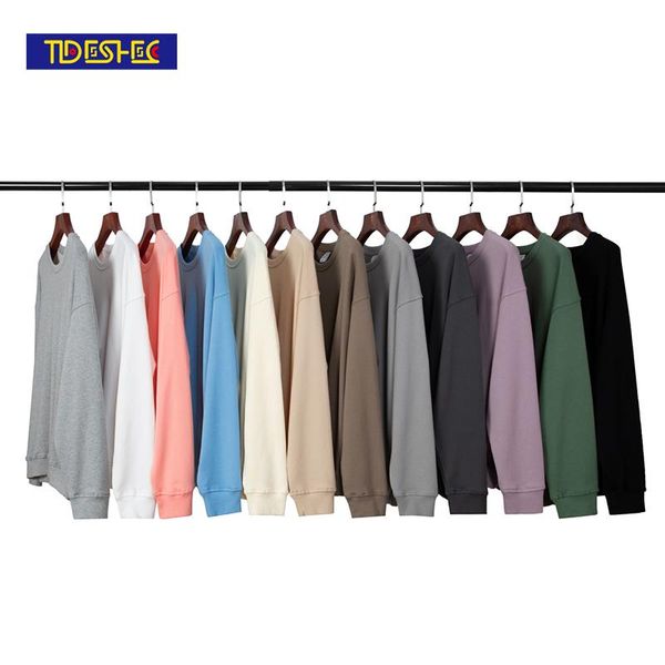 men's sweaters fall style 380g 100% cotton round neck solid color sports sweater european american drop shoulder loose fashion pullover, White;black
men's sweaters fall style 380g 100% cotton round neck solid color sports sweater european american drop shoulder loose fashion pullover, White;black