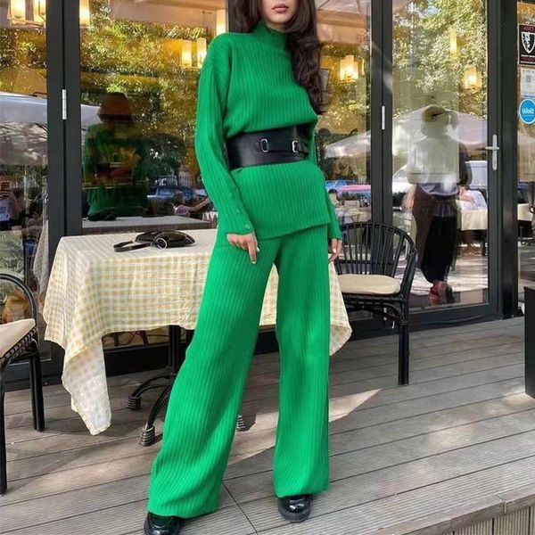 women's two piece pants autumn winter tracksuit women casual loose half high collar long pullover sweater + wide leg set suits warm, White
women's two piece pants autumn winter tracksuit women casual loose half high collar long pullover sweater + wide leg set suits warm, White