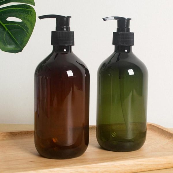 storage bottles & jars 300/500ml shower gel bottle brown/green pet plastic lotion reusable refillable pressing shampoo home
storage bottles & jars 300/500ml shower gel bottle brown/green pet plastic lotion reusable refillable pressing shampoo home