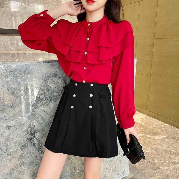 llzacoosh elegant women's solid color ruffles stand collar office lady work blouse females shirts casual blouses 210514, White
llzacoosh elegant women's solid color ruffles stand collar office lady work blouse females shirts casual blouses 210514, White