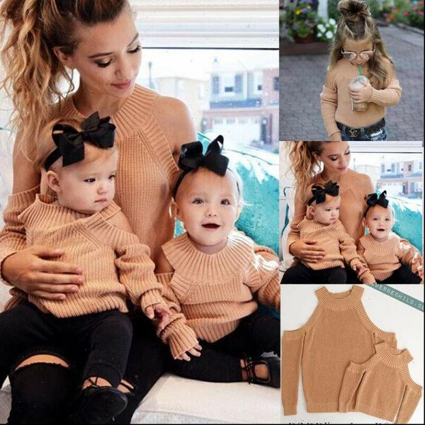 mommy and me outfits family womens sweaters clothing mother kids girl off the shoulder long sleeve autumn clothes, White;black
mommy and me outfits family womens sweaters clothing mother kids girl off the shoulder long sleeve autumn clothes, White;black