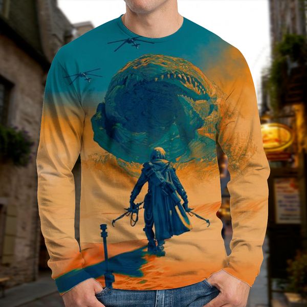 men's european and dune printed 3d t-shirt visual impact party streetwear round neck long sleeve designer xl printed daily top, White;black
men's european and dune printed 3d t-shirt visual impact party streetwear round neck long sleeve designer xl printed daily top, White;black