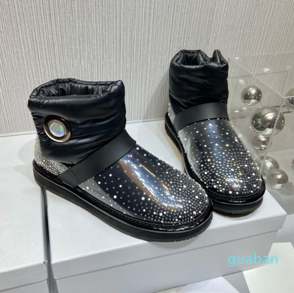 luxury designer womens snow boots short boots autumn winter new shoe cover fashion classic flat bottom large button crystal diamond 9981, Black
luxury designer womens snow boots short boots autumn winter new shoe cover fashion classic flat bottom large button crystal diamond 9981, Black