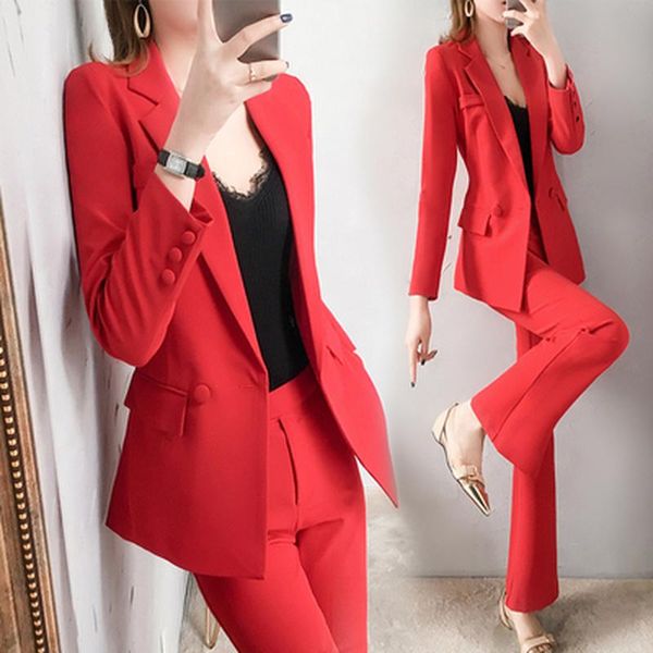 women's suits & blazers classic lapel red / black slim suit korean casual fashion temperament wide leg pants two-piece, White;black
women's suits & blazers classic lapel red / black slim suit korean casual fashion temperament wide leg pants two-piece, White;black