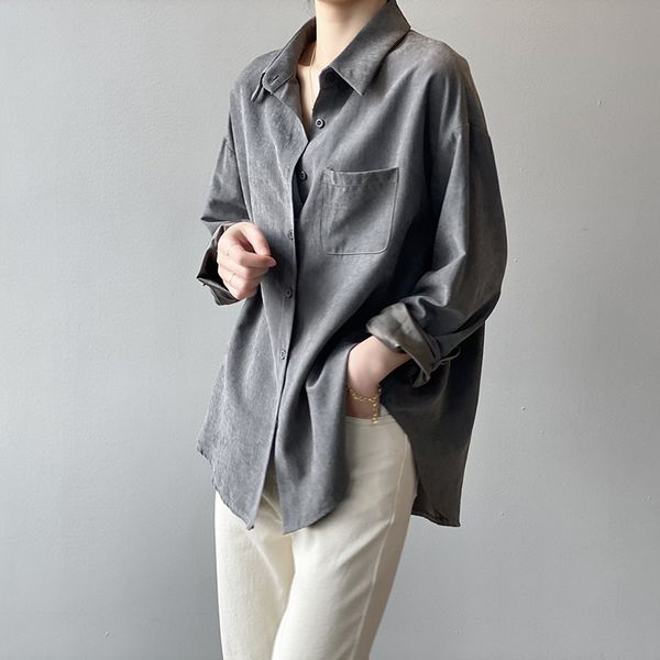 high street women loose plus elegance lapel solid minimalist office lady gentle vintage all match chic shirts 210421, White
high street women loose plus elegance lapel solid minimalist office lady gentle vintage all match chic shirts 210421, White