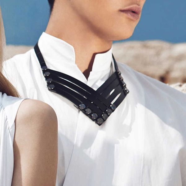 d&d female black genuine leather necklace vintage statement necklaces & pendants women fashion jewelry collares mujer bijoux, Silver
d&d female black genuine leather necklace vintage statement necklaces & pendants women fashion jewelry collares mujer bijoux, Silver