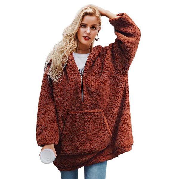 women's hoodies & sweatshirts women autumn winter casual plus size zipper hooded sweatshirt solid color lamb hair velvet thick loose co, Black
women's hoodies & sweatshirts women autumn winter casual plus size zipper hooded sweatshirt solid color lamb hair velvet thick loose co, Black