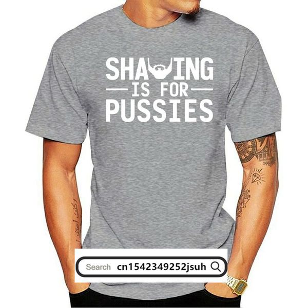 men's t-shirts shaving is for pussies t-shirt mens womens funny gift present beard movember, White;black
men's t-shirts shaving is for pussies t-shirt mens womens funny gift present beard movember, White;black