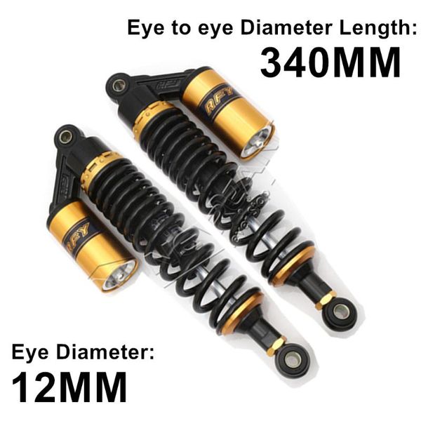 parts 1pair 340mm 13.5" black gold rear air absorber suspension spring motorcycle scooter dirt bike motors d30
parts 1pair 340mm 13.5" black gold rear air absorber suspension spring motorcycle scooter dirt bike motors d30