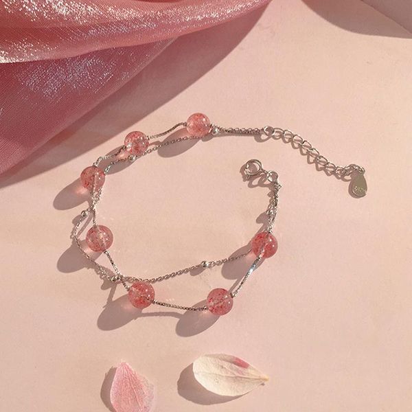 link, chain double pink strawberry quartz crystal for women moonstone bracelets fashion jewelry female bracelet girls gift wholesale m4, Black
link, chain double pink strawberry quartz crystal for women moonstone bracelets fashion jewelry female bracelet girls gift wholesale m4, Black