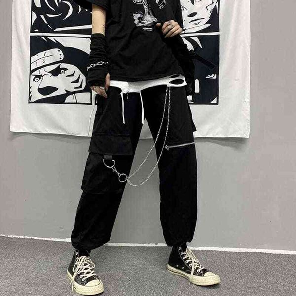 women's pants & capris punk hippie chain cargo women harajuku streetwear goth black jogging high waist casual trousers for female, Black;white
women's pants & capris punk hippie chain cargo women harajuku streetwear goth black jogging high waist casual trousers for female, Black;white