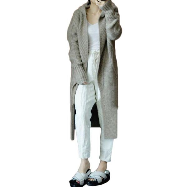 women's sweaters 2021 winter fall plus size womens long sweters knitted hood cardigan sweater outwear gray chic lady gentle soft jacket, White;black
women's sweaters 2021 winter fall plus size womens long sweters knitted hood cardigan sweater outwear gray chic lady gentle soft jacket, White;black