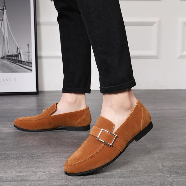 dress shoes 2021 suede men loafers metal buckle design elegant slip on man shoe vintage retro wedding men's footwear casual flats, Black
dress shoes 2021 suede men loafers metal buckle design elegant slip on man shoe vintage retro wedding men's footwear casual flats, Black