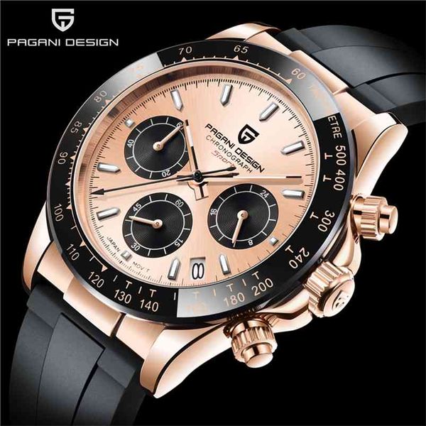 pagani design brand men quartz wristwatch luxury sapphire glass sports watch rubber strap chronograph watch men relogio 210804, Slivery;brown
pagani design brand men quartz wristwatch luxury sapphire glass sports watch rubber strap chronograph watch men relogio 210804, Slivery;brown