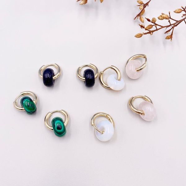 hoop & huggie lovoacc dainty natural stone gold copper earrings for women green pink clear purple color circle stones jewellery, Golden;silver
hoop & huggie lovoacc dainty natural stone gold copper earrings for women green pink clear purple color circle stones jewellery, Golden;silver