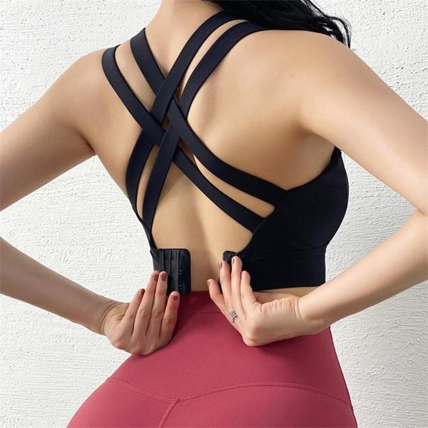 gym clothing high support adjustable sports bra women beauty back cross yoga black workout running shockproof fitness, White;black
gym clothing high support adjustable sports bra women beauty back cross yoga black workout running shockproof fitness, White;black