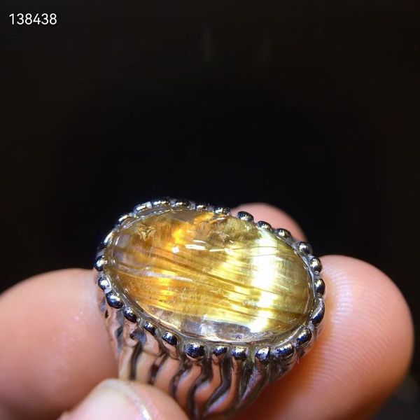 cluster rings natural gold rutilated quartz resizable ring women 17/10.7mm crystal oval 925 sterling silver wealthy stone, Golden;silver
cluster rings natural gold rutilated quartz resizable ring women 17/10.7mm crystal oval 925 sterling silver wealthy stone, Golden;silver