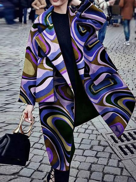 women's wool & blends 2021 fashion women winter loose designer coat oversized long cardigan elegant streetwear colorful pr, Black
women's wool & blends 2021 fashion women winter loose designer coat oversized long cardigan elegant streetwear colorful pr, Black