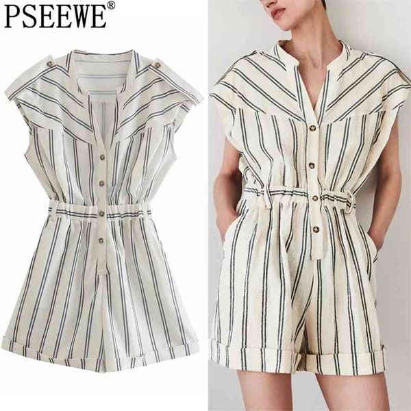 female jumpsuit rustic striped short jumpsuit woman summer fashion sleeve casual overalls women playsuit 210519, Black;white
female jumpsuit rustic striped short jumpsuit woman summer fashion sleeve casual overalls women playsuit 210519, Black;white