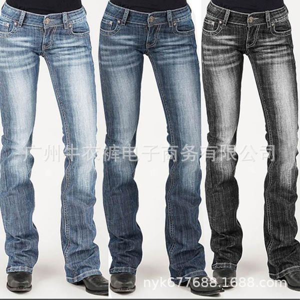women's jeans cross border for wish, Blue