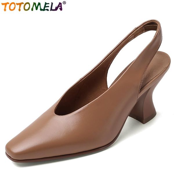 dress shoes totomela 2021 brand women genuine leather woman strange high heels ladies party summer pumps, Black
dress shoes totomela 2021 brand women genuine leather woman strange high heels ladies party summer pumps, Black