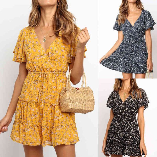 casual dresses summer beach boho style women floral print chiffon v-neck short sleeve a-line mini party, Black;gray
casual dresses summer beach boho style women floral print chiffon v-neck short sleeve a-line mini party, Black;gray