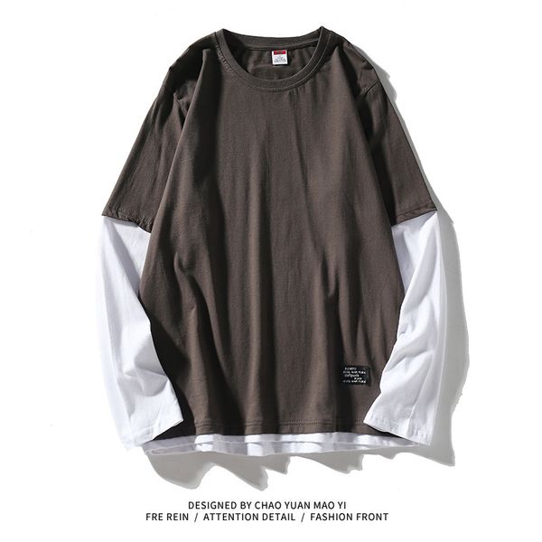 2021 autumn spring fashion oversize fake two pieces tshirt men's long sleeve casual o neck t-shirt for man tees y0322, White;black
2021 autumn spring fashion oversize fake two pieces tshirt men's long sleeve casual o neck t-shirt for man tees y0322, White;black