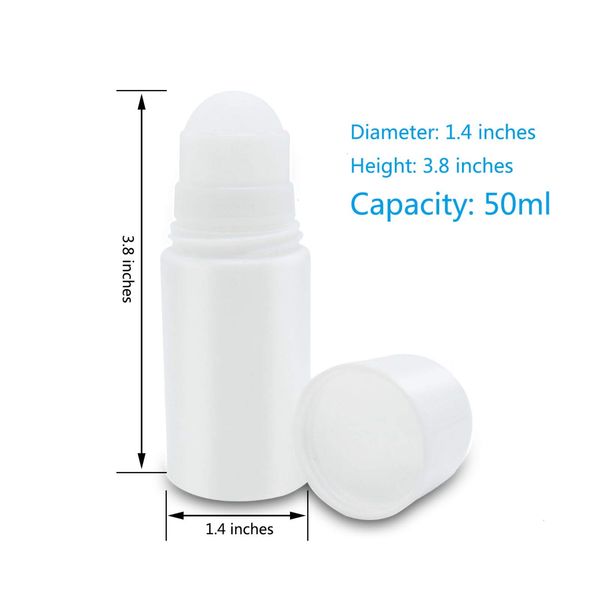 50ml white plastic roll on bottle - travel refillable deodorant roll-on containers -diy essential oil & personal packing bot
50ml white plastic roll on bottle - travel refillable deodorant roll-on containers -diy essential oil & personal packing bot