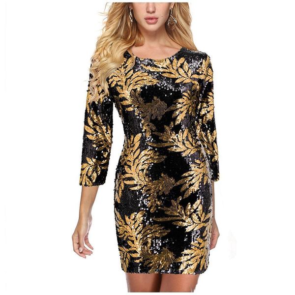 fashion round neck women dresses maxi print dress beach short long sleeve bodycon office european and american party, Black;gray
fashion round neck women dresses maxi print dress beach short long sleeve bodycon office european and american party, Black;gray
