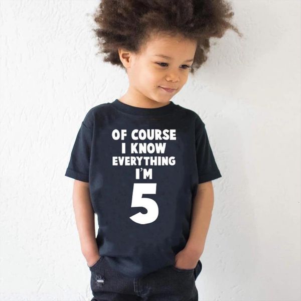 of course i know everything im 5 kids funny 5th birthday t shirt toddler boys girls short sleeve children casual, Blue
of course i know everything im 5 kids funny 5th birthday t shirt toddler boys girls short sleeve children casual, Blue