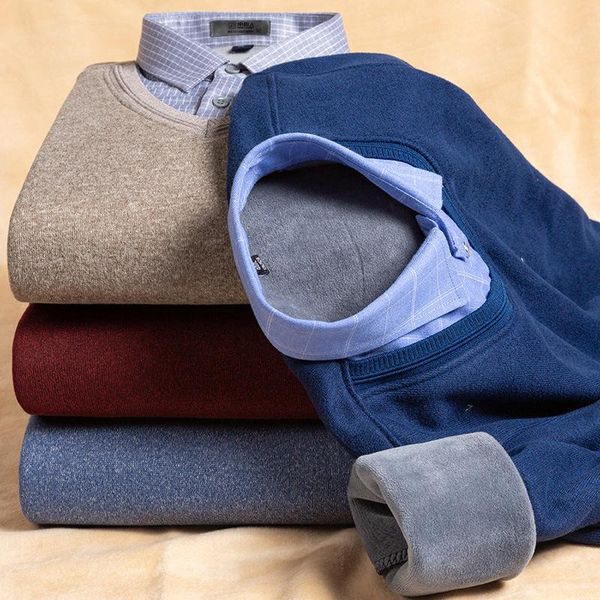 men's sweaters l-7xl plus size knitwear men fake two-piece velvet padded pullover warm sweater male 2021 autumn winter brand clothes, White;black
men's sweaters l-7xl plus size knitwear men fake two-piece velvet padded pullover warm sweater male 2021 autumn winter brand clothes, White;black