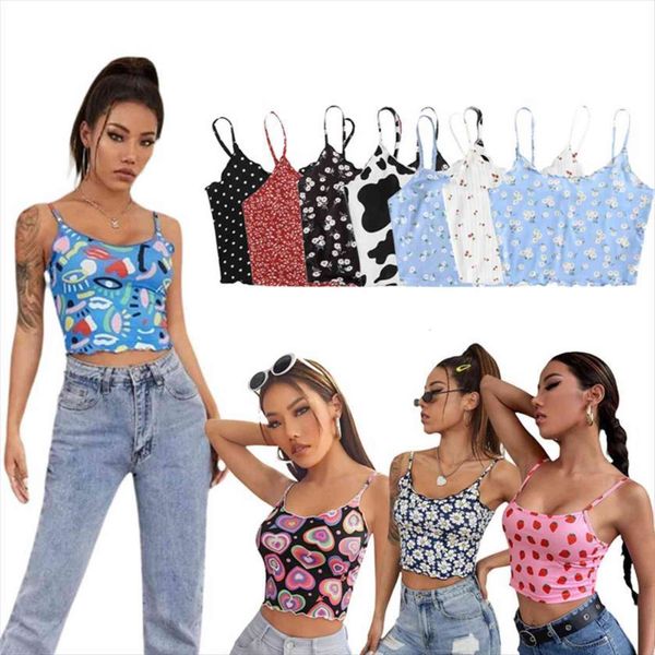 prints vest summer casual womens camis sleeveless u neck floral printed ruffled hem crop for female, White
prints vest summer casual womens camis sleeveless u neck floral printed ruffled hem crop for female, White