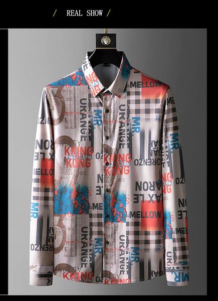 men's casual shirts 2021 autumn shirt fashion printing letters spelling long-sleeved slim non-iron 2 color options, White;black
men's casual shirts 2021 autumn shirt fashion printing letters spelling long-sleeved slim non-iron 2 color options, White;black