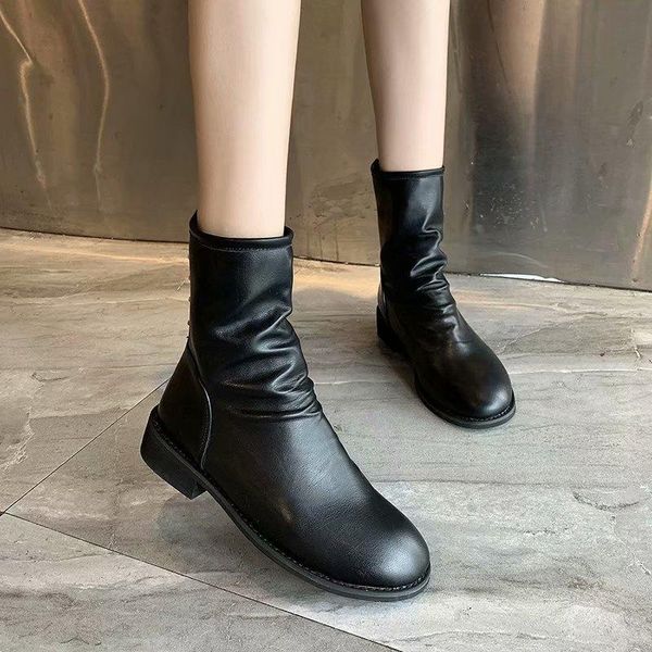 boots fashion women casual leather pleated mid-heels autumn shoes woman round toe rubber ankle zapatos mujer, Black
boots fashion women casual leather pleated mid-heels autumn shoes woman round toe rubber ankle zapatos mujer, Black