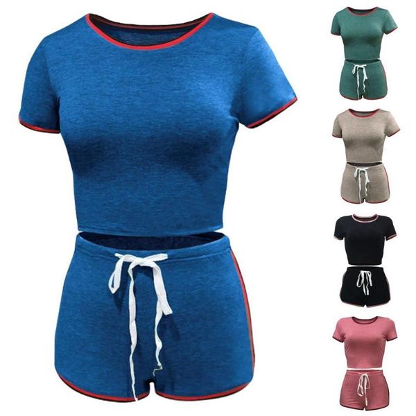 2pcs women shorts set summer sports outfits casual short sleeve t-shirt skinny two piece tracksuits sportwear women's, Gray
2pcs women shorts set summer sports outfits casual short sleeve t-shirt skinny two piece tracksuits sportwear women's, Gray