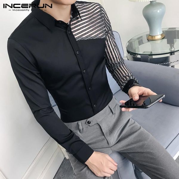 fashion shirt men long sleeve streetwear patchwork chic lapel business mens dress shirts brand party camisas s-5xl men's casual, White;black
fashion shirt men long sleeve streetwear patchwork chic lapel business mens dress shirts brand party camisas s-5xl men's casual, White;black