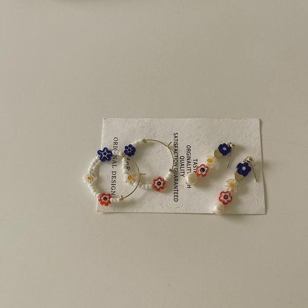 hoop & huggie 2021 korean trend vintage pearls colorful flower love heart geometric round earring for women girls aesthetic jewelry, Golden;silver
hoop & huggie 2021 korean trend vintage pearls colorful flower love heart geometric round earring for women girls aesthetic jewelry, Golden;silver