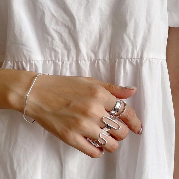 cluster rings 925 sterling silver ring retro roman twist/cross/letter opening adjustable musical note trend female girl hand jewel, Golden;silver
cluster rings 925 sterling silver ring retro roman twist/cross/letter opening adjustable musical note trend female girl hand jewel, Golden;silver