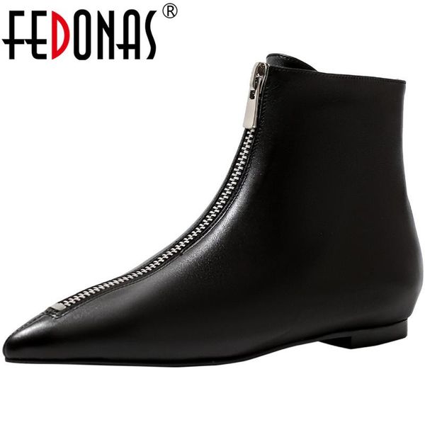 fashion zipper winter shoes for women 2021 est genuine leather loe heels ankle boots pointed toe party woman, Black
fashion zipper winter shoes for women 2021 est genuine leather loe heels ankle boots pointed toe party woman, Black