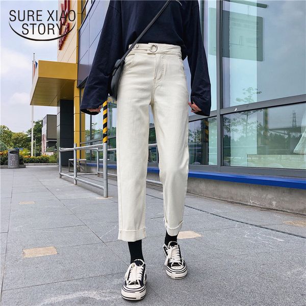 vintage solid black white straight women korean style loose high waist slim ankle-length jeans pants 7284 50 210417
vintage solid black white straight women korean style loose high waist slim ankle-length jeans pants 7284 50 210417