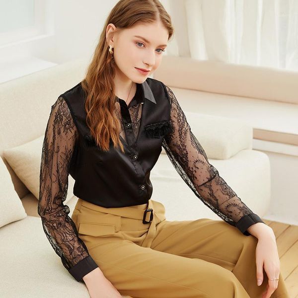 women's blouses & shirts 2021 spring and autumn comfortable temperament lace collage fashion long sleeve lapel blouse, White
women's blouses & shirts 2021 spring and autumn comfortable temperament lace collage fashion long sleeve lapel blouse, White